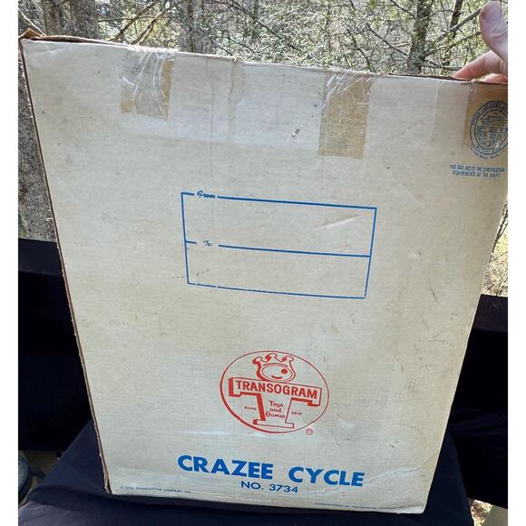 Rare 1966 Transogram CRAZEE CYCLE WACKY Motorcycle Rally Game Set Original Box. - Picture 15 of 16